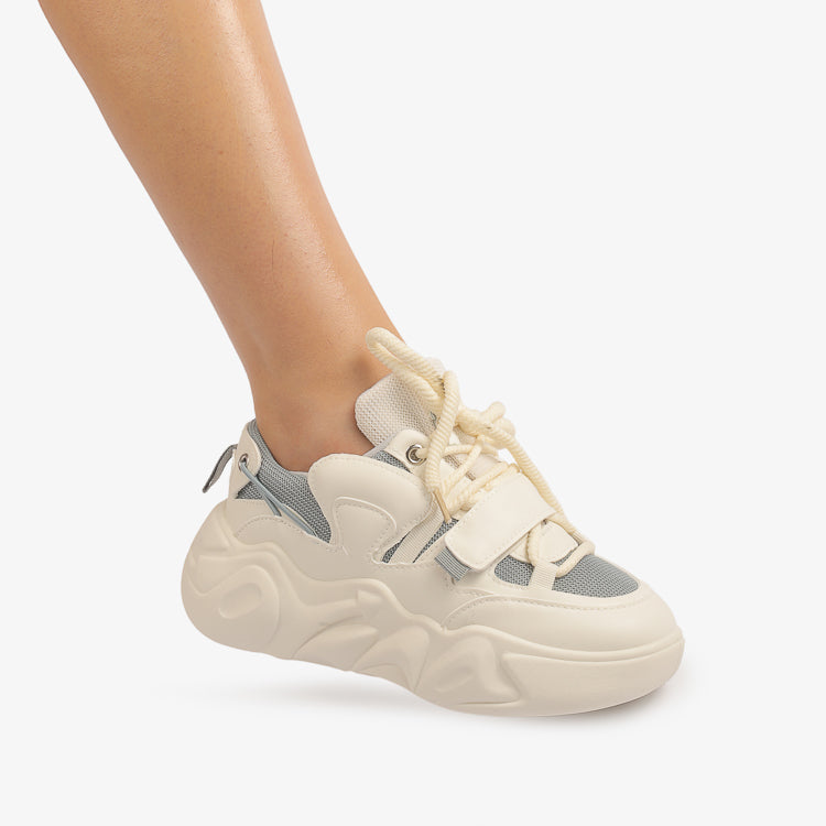 Adidasi Dama Din Piele ecologica Amira  Alb/Blue B311 ABC