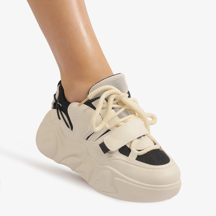 Adidasi Dama Din Piele ecologica Amira Alb/Negru B311 ABC