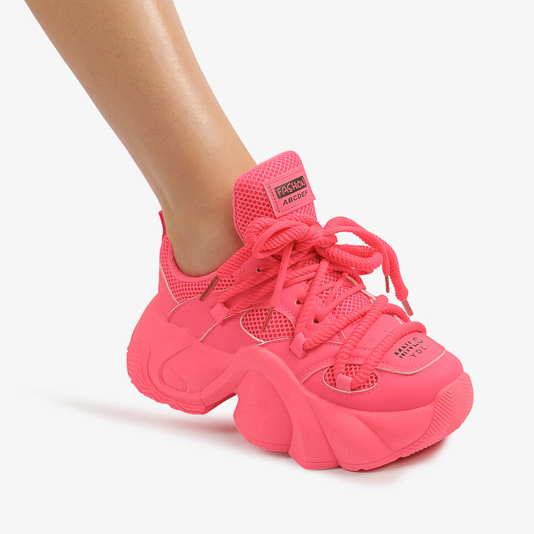 Adidasi Dama Din Piele Ecologica Fuchsia Stela ABC23107