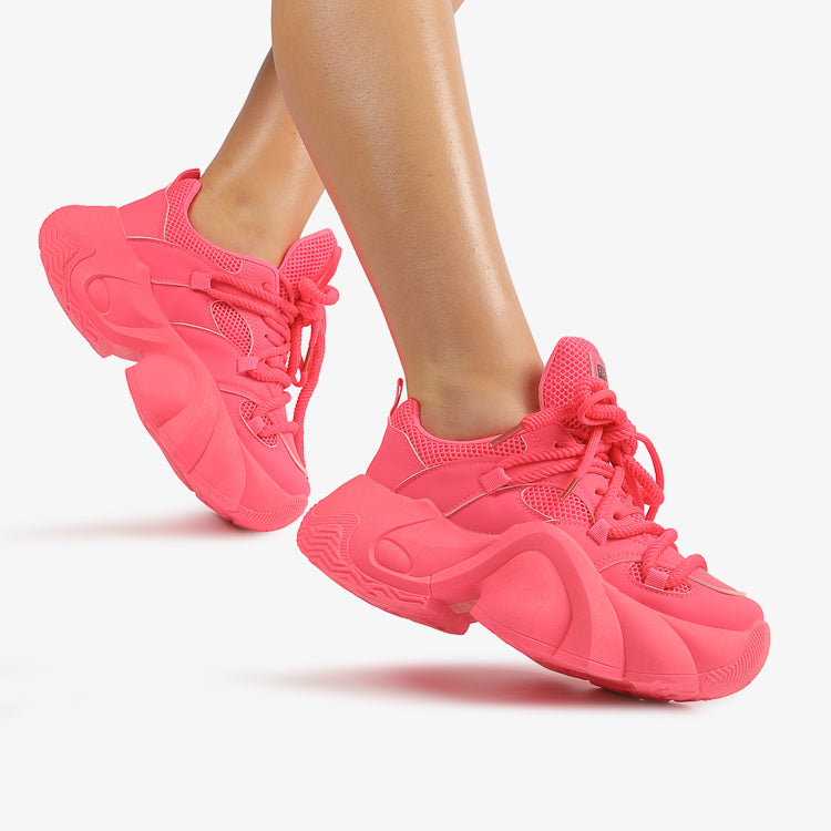 Adidasi Dama Din Piele Ecologica Fuchsia Stela ABC23107