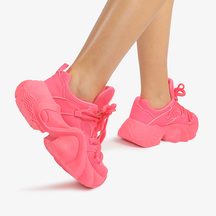 Adidasi Dama Din Piele Ecologica Fuchsia Stela ABC23107