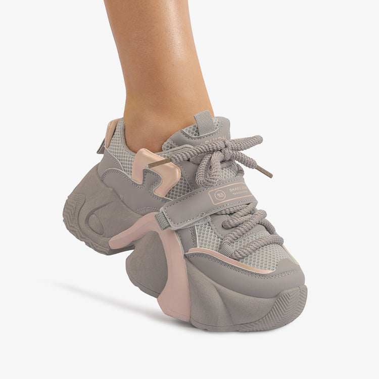 Adidasi Dama Din Piele Ecologica Grey Mica ABC23096