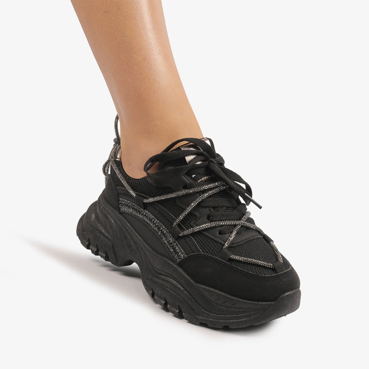 Adidasi Dama Din Piele Ecologica Negru Mimi BK15