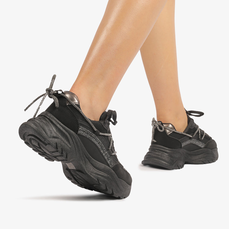 Adidasi Dama Din Piele Ecologica Negru Mimi BK15