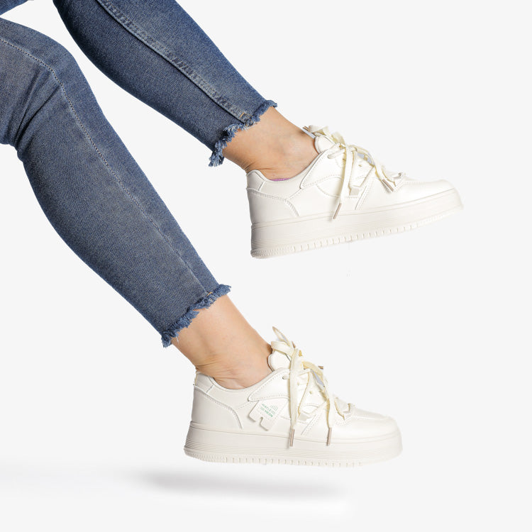Sneakers Din Piele ecologica  Bej Najwa 8807