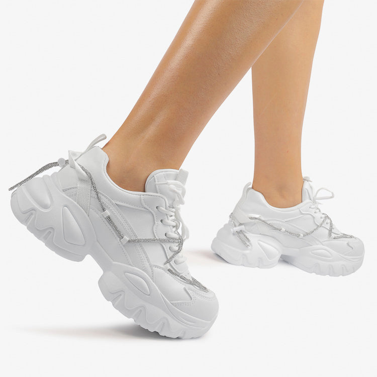 Adidasi Dama Din Piele Ecologica Alb Delia CRL1009