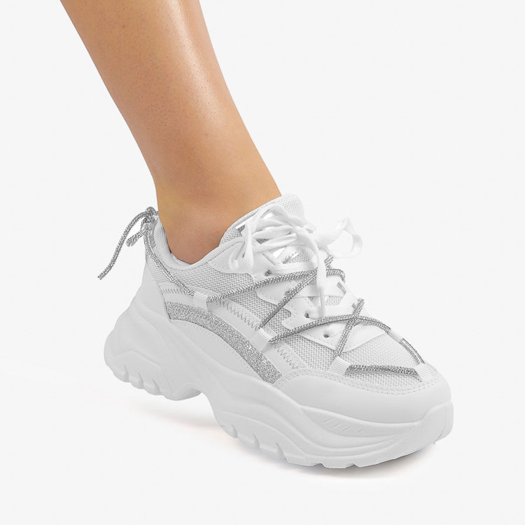 Adidasi Dama Din Piele Ecologica Alb Mimi BK15