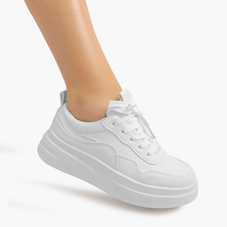 Sneakers Din Piele ecologica Alb Maria Y01