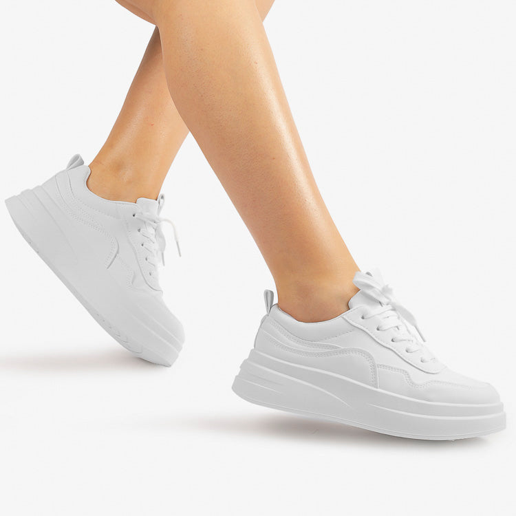 Sneakers Din Piele ecologica Alb Maria Y01