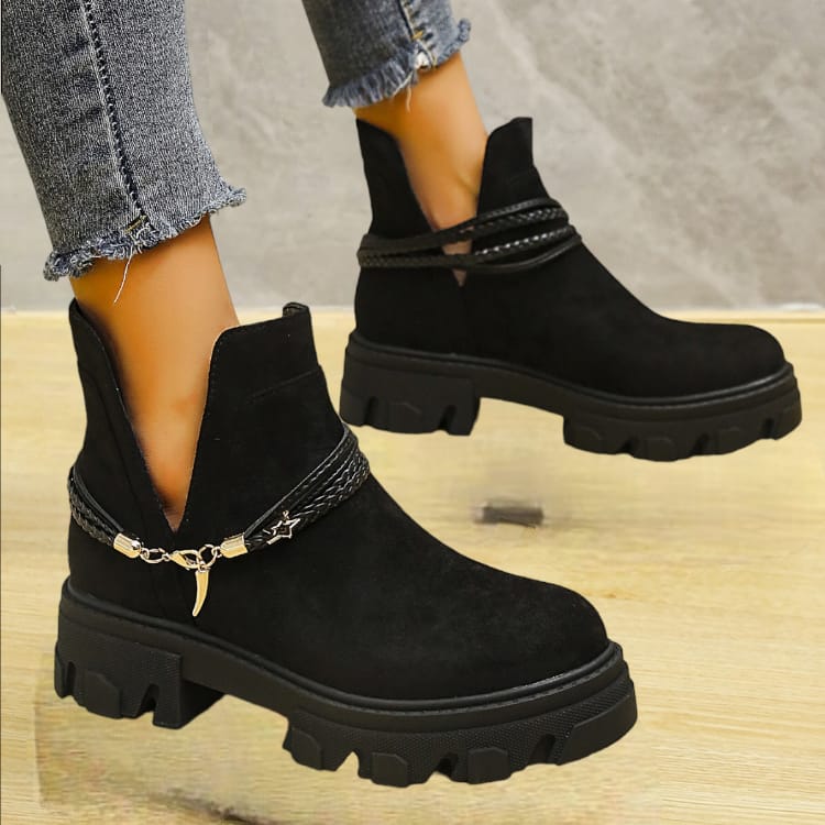 Ghete Dama Din Piele Ecologica Negru Mira Ns 255