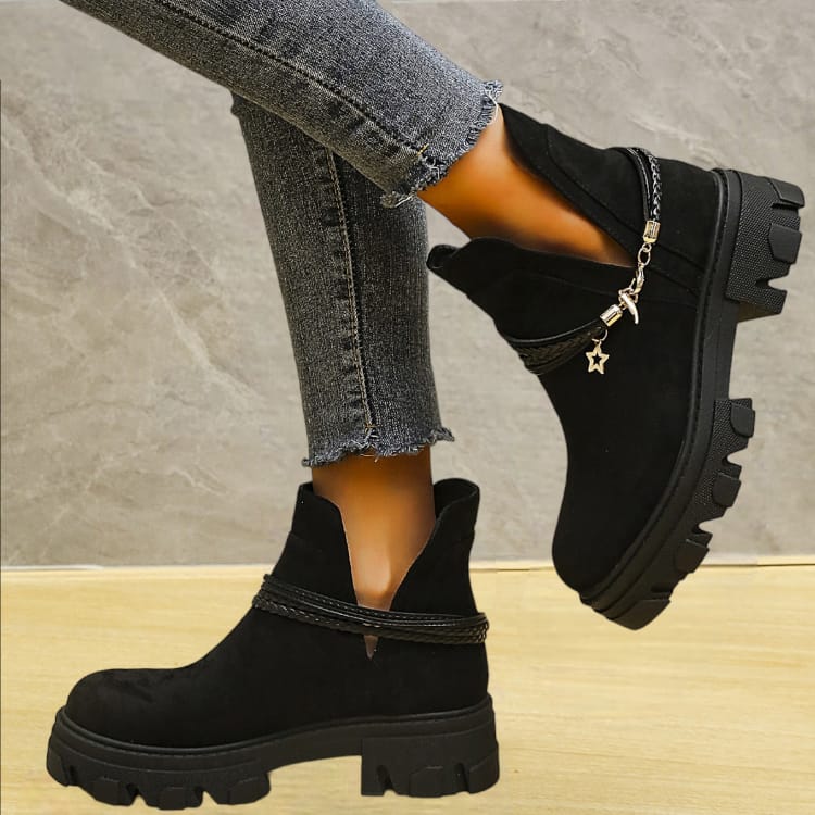 Ghete Dama Din Piele Ecologica Negru Mira Ns 255