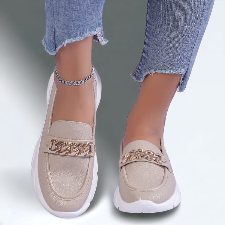 Pantofi Casual Din Piele Ecologica Kaki  Sya WH503
