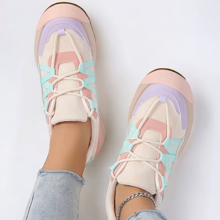 Adidasi Dama din Piele Ecologica  Pink Eva 391