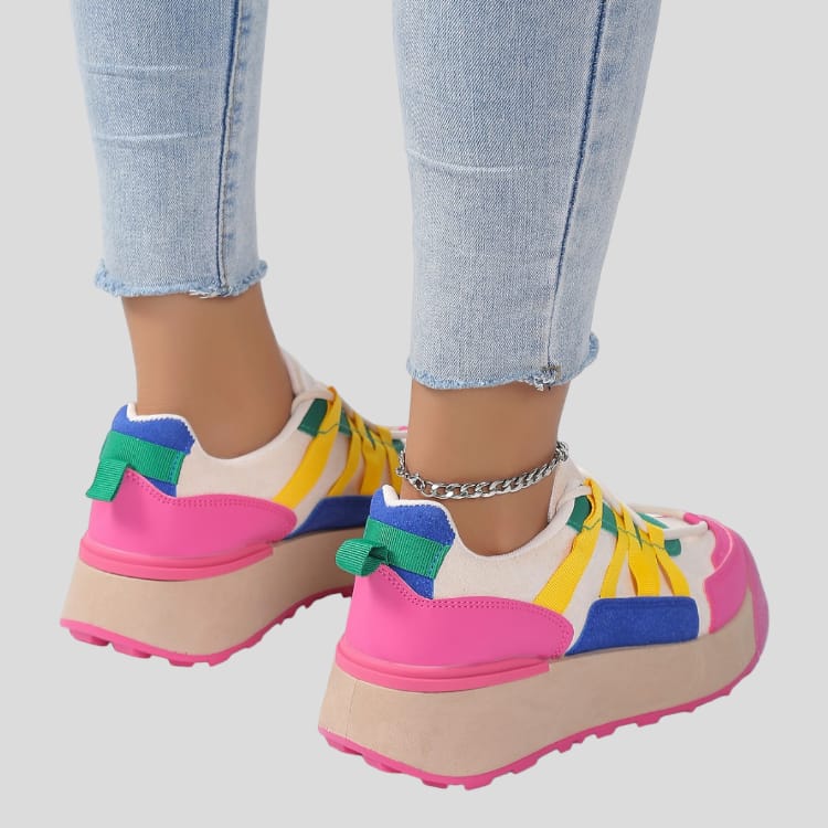 Adidasi Dama din Piele Ecologica Fuchsia  Eva 391