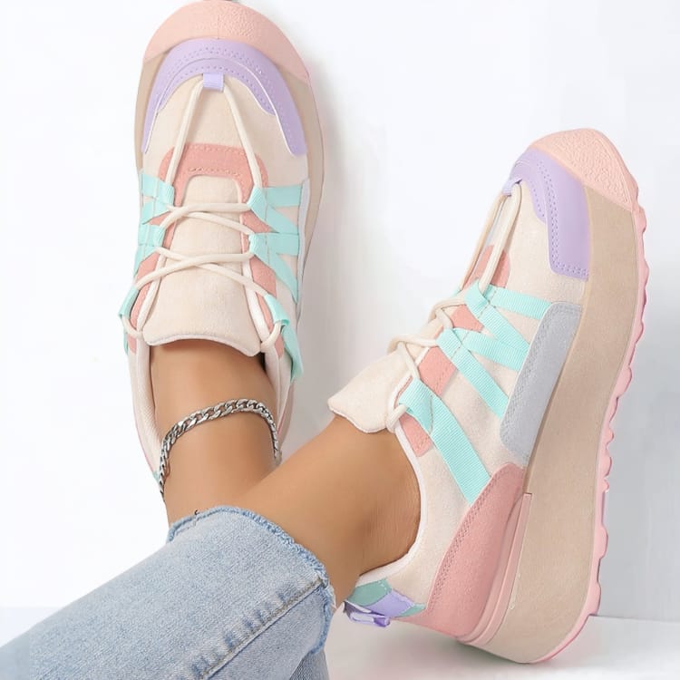 Adidasi Dama din Piele Ecologica  Pink Eva 391