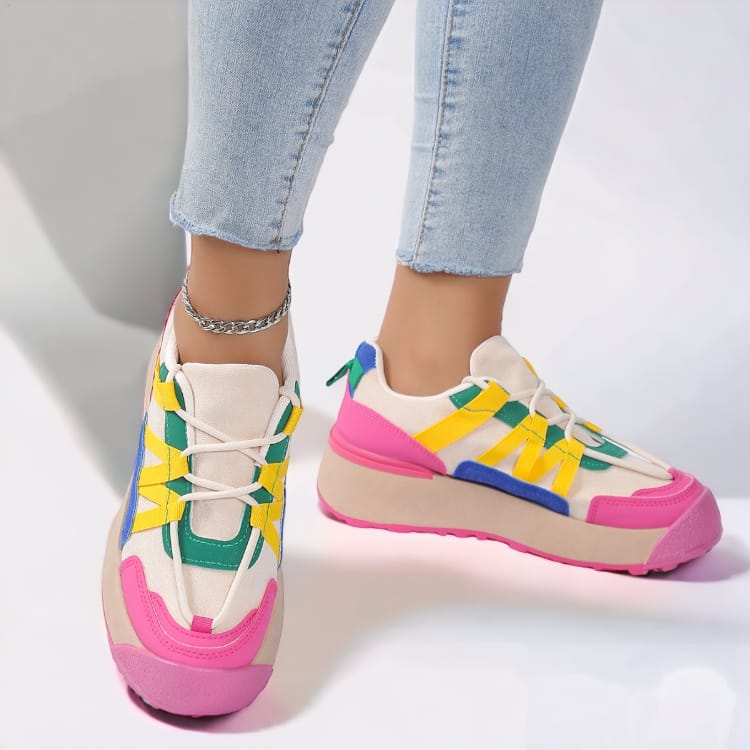 Adidasi Dama din Piele Ecologica Fuchsia  Eva 391