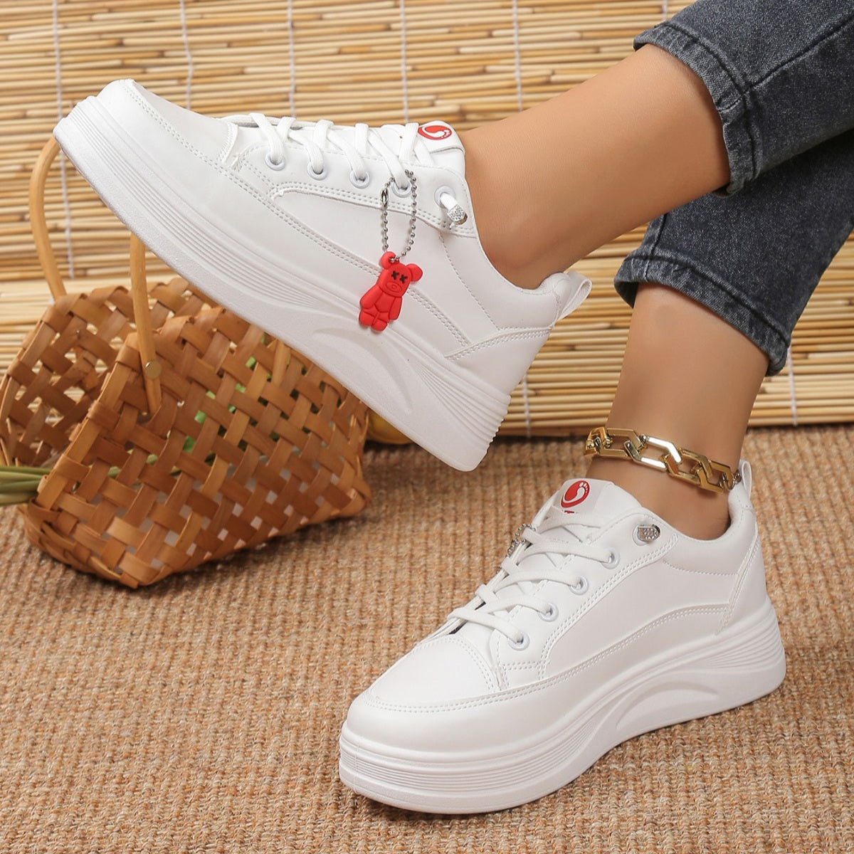 Pantofi Casual Din Piele Ecologica Red Mira BL393