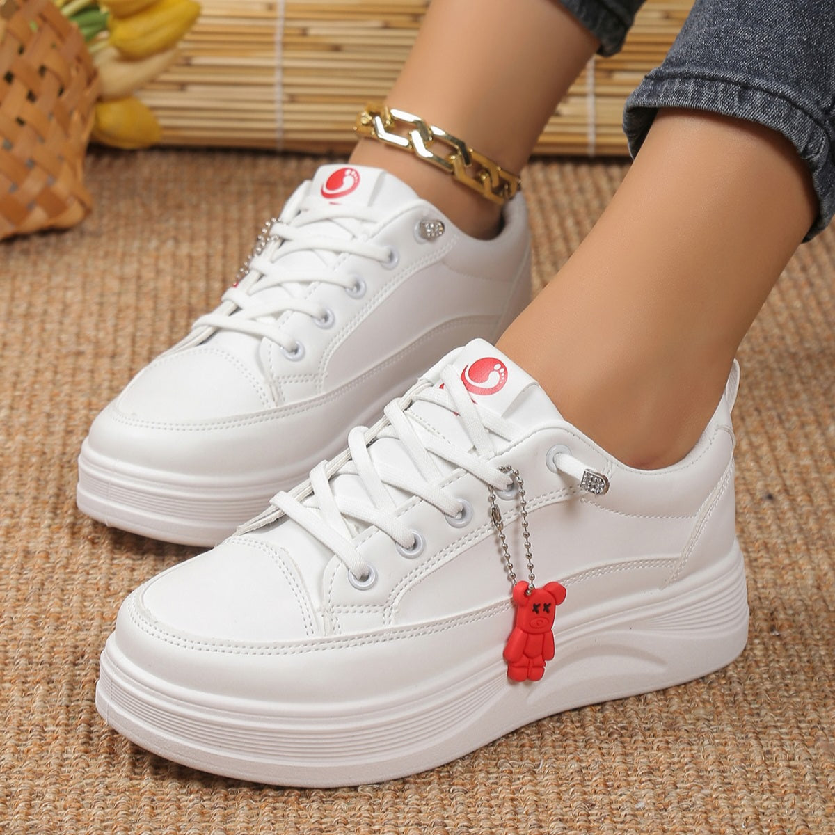 Pantofi Casual Din Piele Ecologica Red Mira BL393