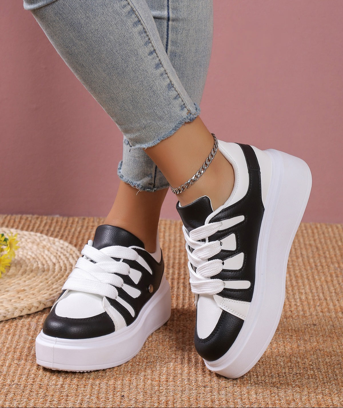 Adidasi Dama Din Piele Ecologica  Negru Anisa BL380