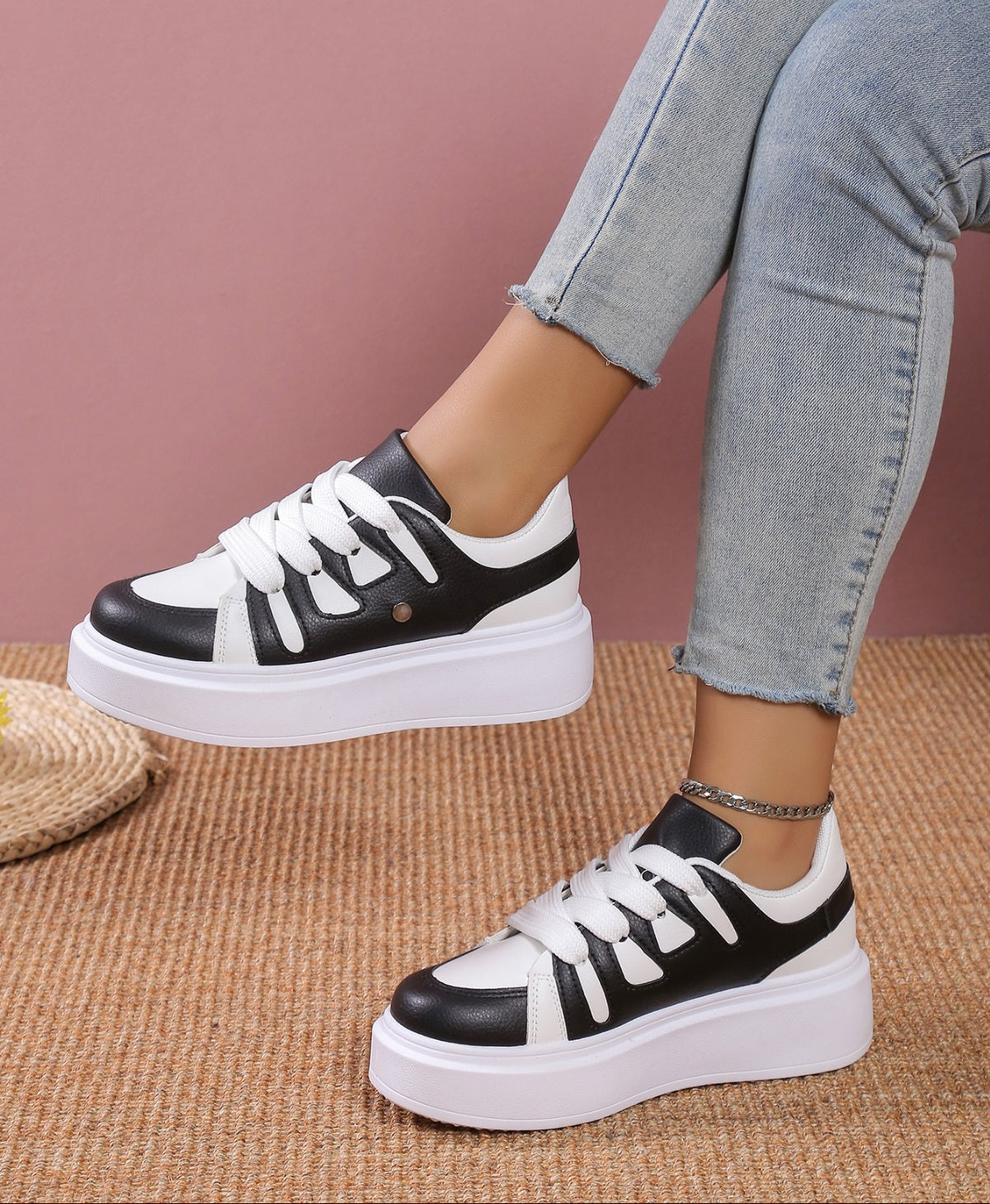 Adidasi Dama Din Piele Ecologica  Negru Anisa BL380