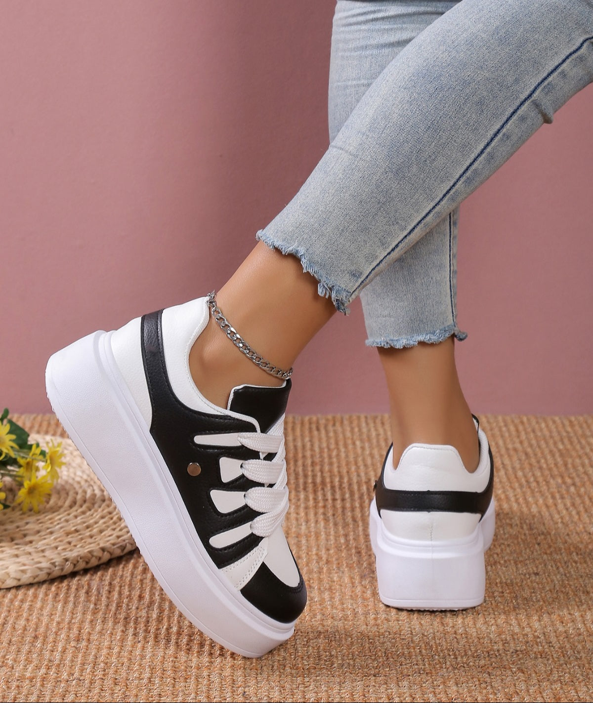 Adidasi Dama Din Piele Ecologica  Negru Anisa BL380