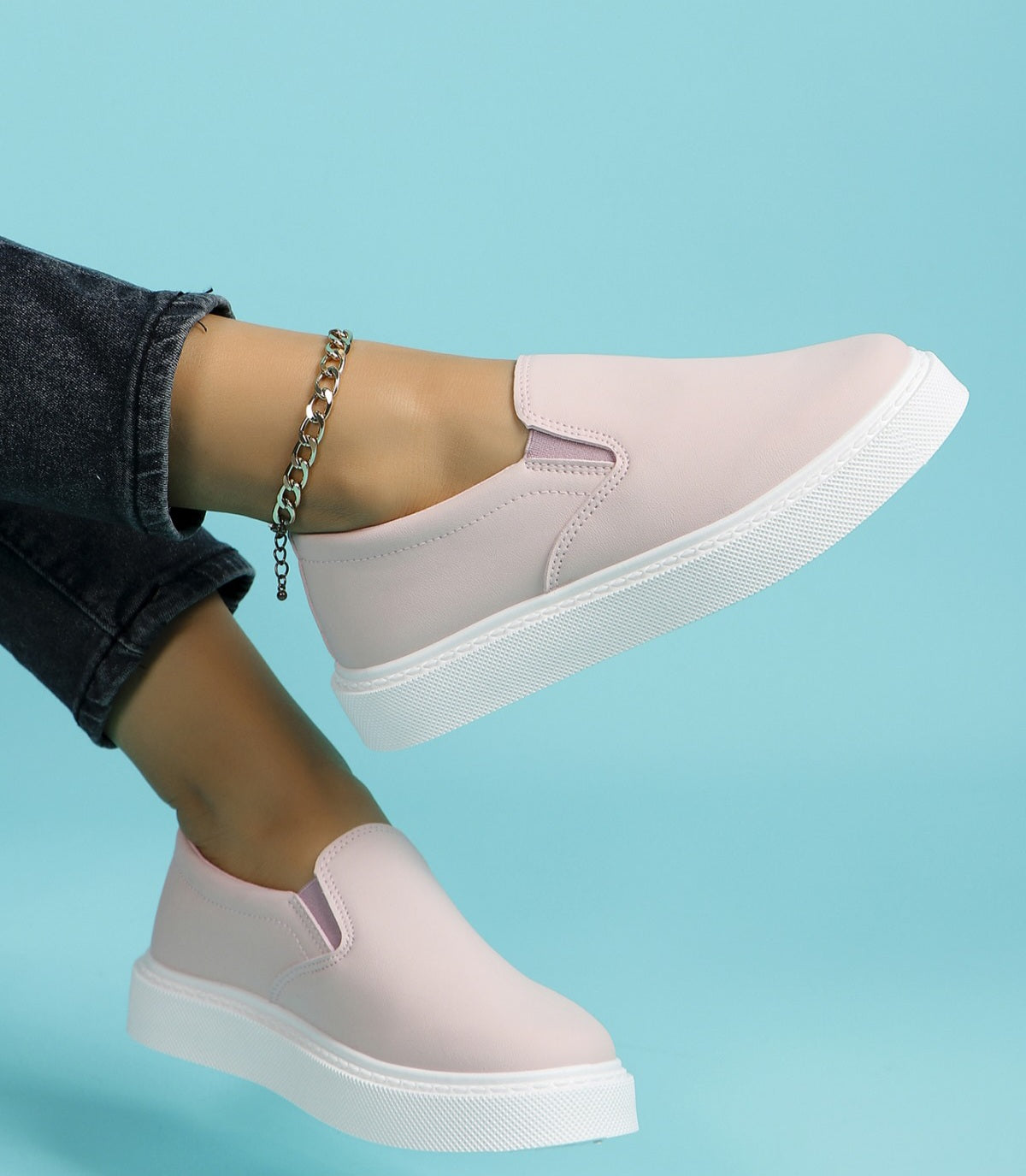 Pantofi Casual Din Piele Ecologica Marina Pink BL518