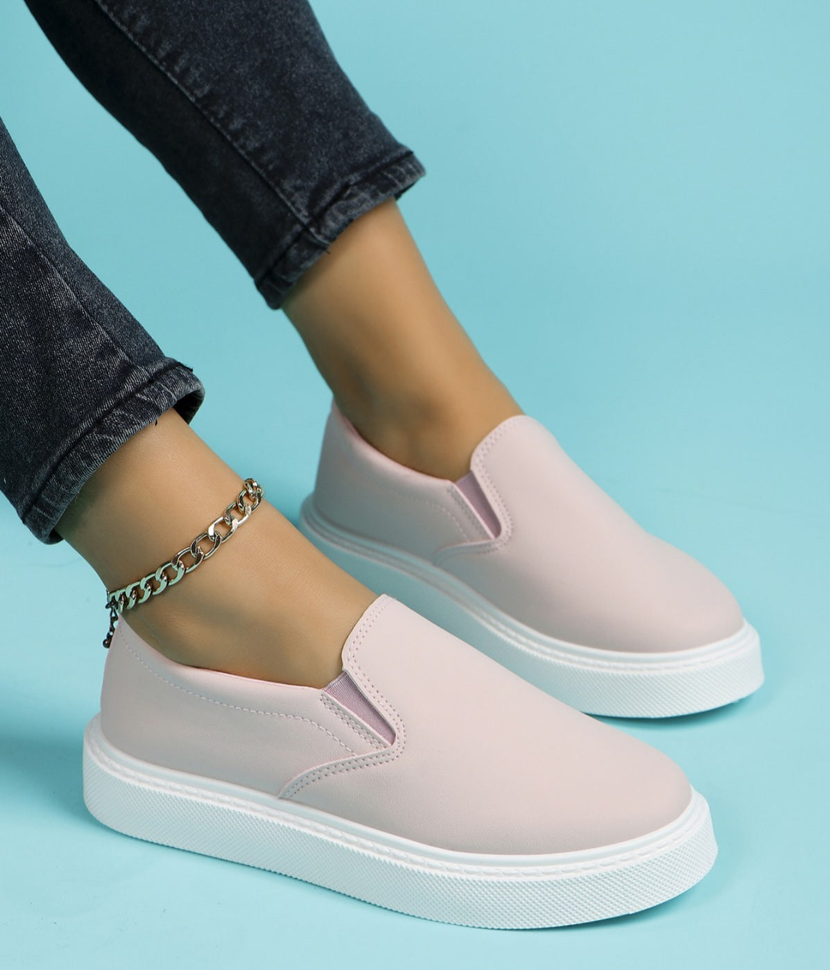 Pantofi Casual Din Piele Ecologica Marina Pink BL518