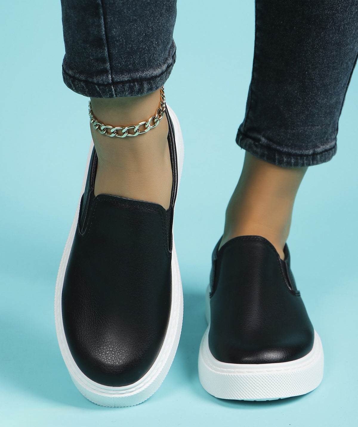 Pantofi Casual Din Piele Ecologica Marina Negru BL518