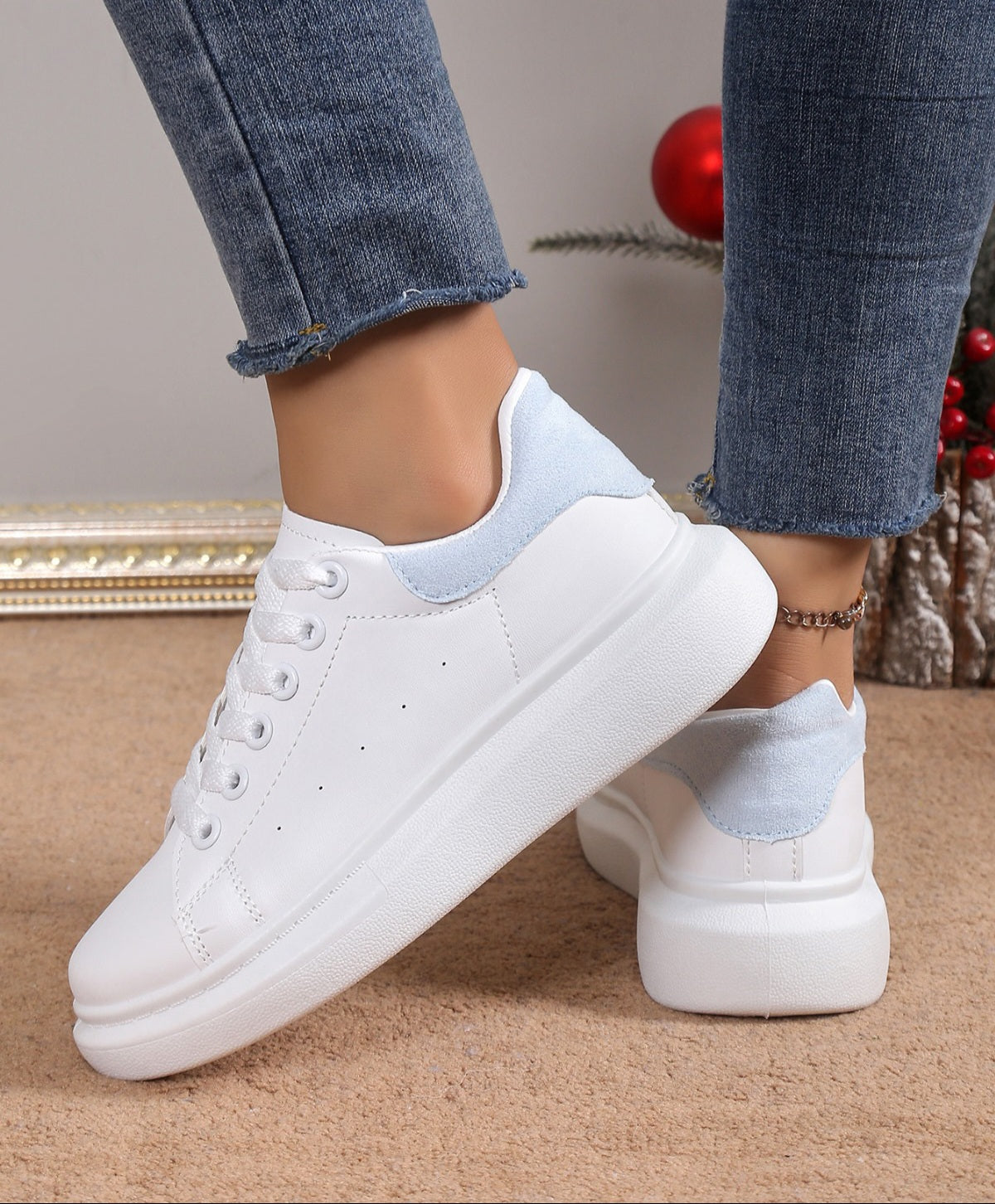 Adidasi Dama Piele Ecologica Albastru Luna NB685