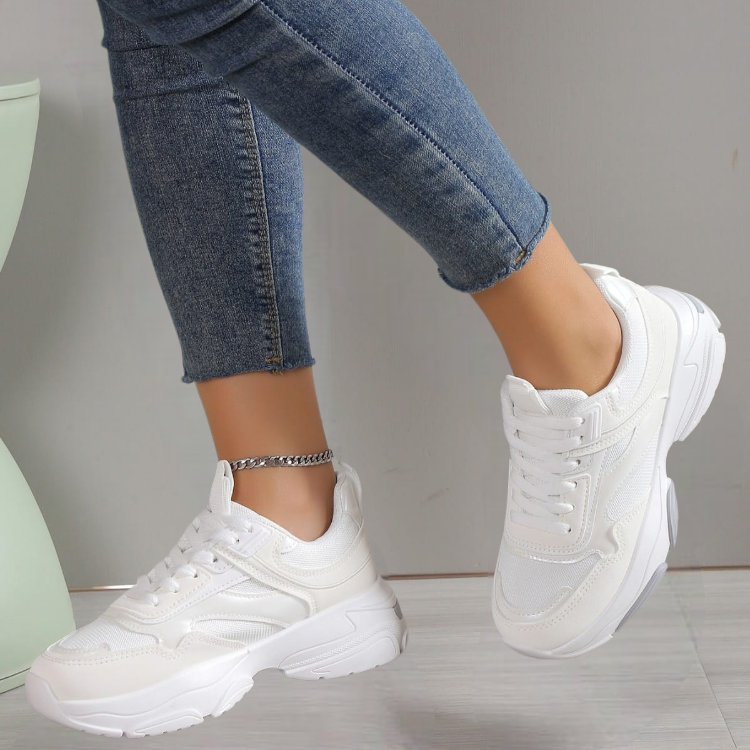 Adidasi Dama Din Piele Ecologica Katy Alb LA225
